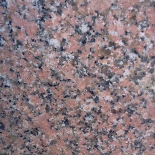 Roza Hody Dark granite slab face, photographed for the factory catalog — mid-toned grey overall.