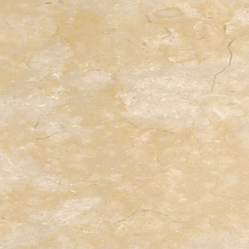 Galala Gold marble slab face, photographed for the factory catalog — light amber overall.