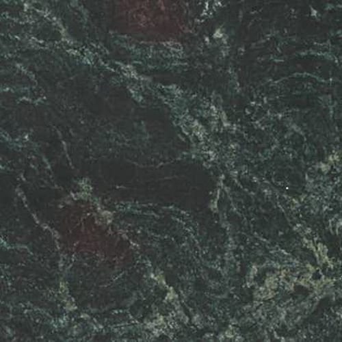 Marlyn Blue granite slab face, photographed for the factory catalog — deep grey overall.