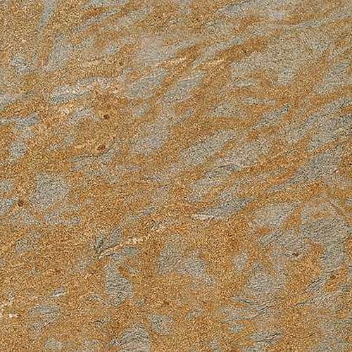 Summer Light granite slab face, photographed for the factory catalog — mid-toned amber overall.