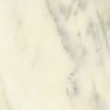 American Calacatta marble slab face, photographed for the factory catalog — near-white gold overall.