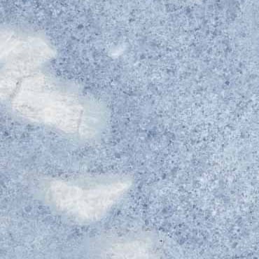 Azul Clio marble slab face, photographed for the factory catalog — light blue overall.