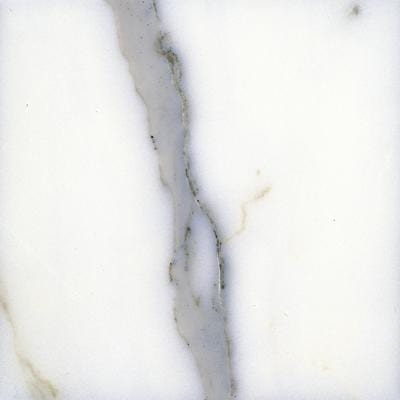 Calacatta A marble slab face, photographed for the factory catalog — near-white grey overall.