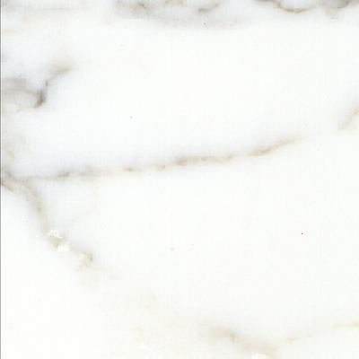 Carrara Turkish marble slab face, photographed for the factory catalog — near-white green overall.