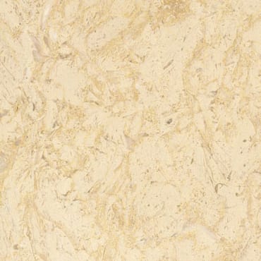 Perlato Svevo marble slab face, photographed for the factory catalog — light amber overall.